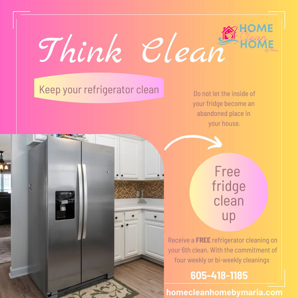 Do not let the inside of your fridge become an abandoned place in your house. Receive a FREE fridge cleaning on your 6th clean. With the commitment of four weekly or bi-weekly cleanings.